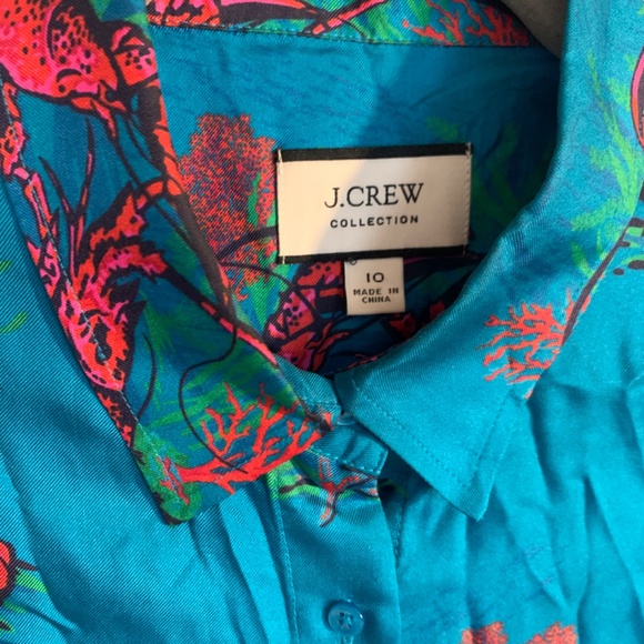 Collection silk twill shirt in lobster print Size 10 - Picture 2 of 5